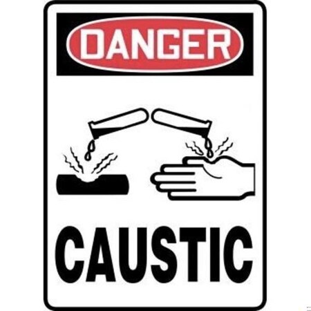 Accuform OSHA DANGER SAFETY SIGN CAUSTIC 14 MTDX014VA MTDX014VA